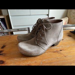 Never worn Dansko Lace Up Clog Booties